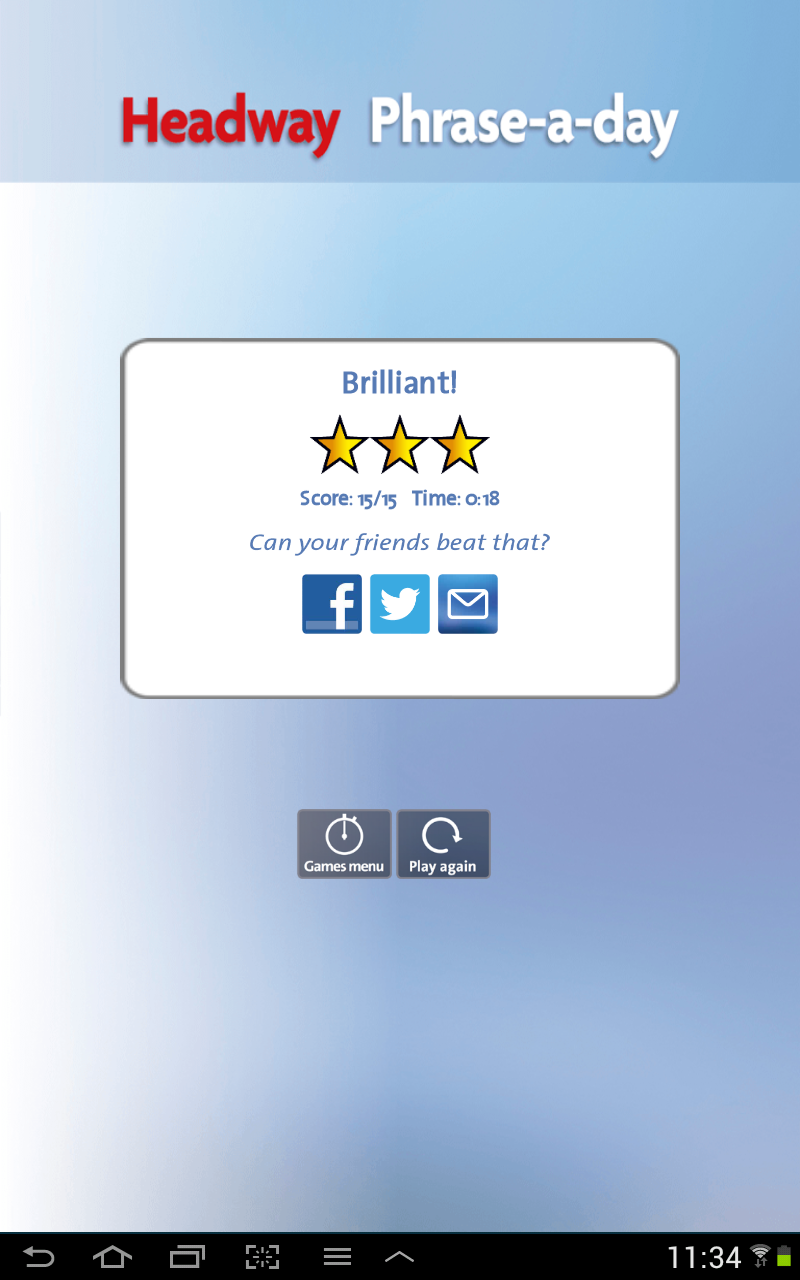 Headway Phrase-a-day Screen 3