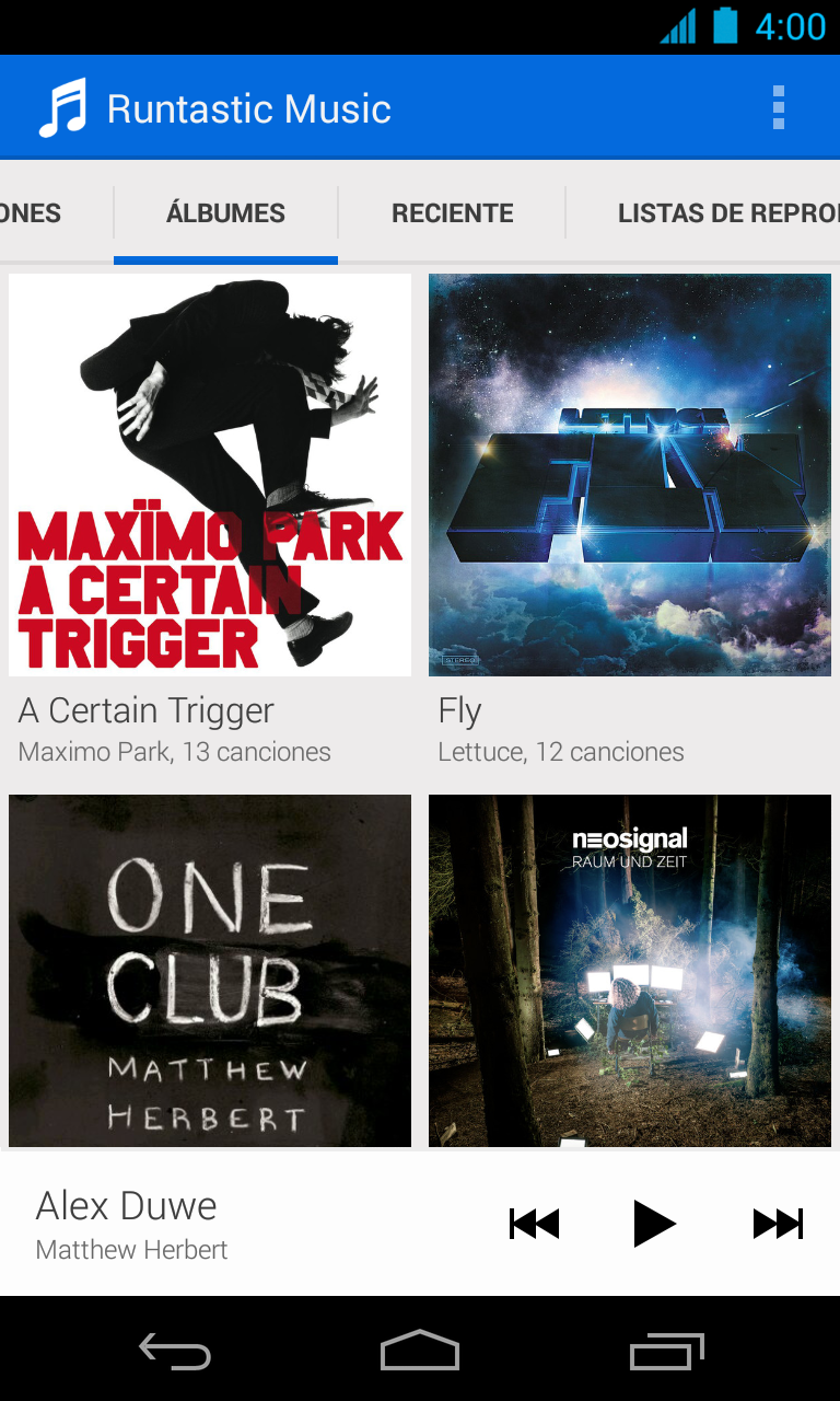 Android application Runtastic Music screenshort
