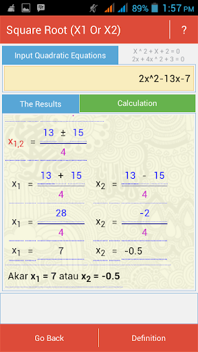 mathematical solution medium