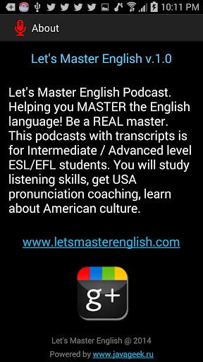 【免費教育App】Let's Master English 播客-APP點子