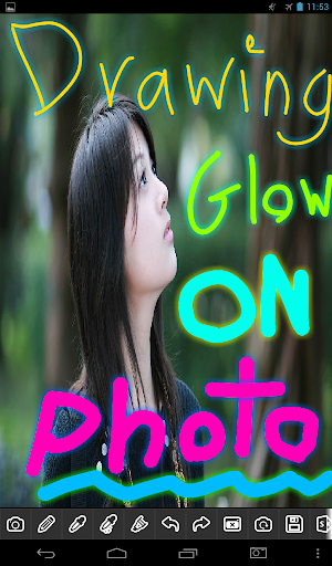 Glow Paint Draw on Photo