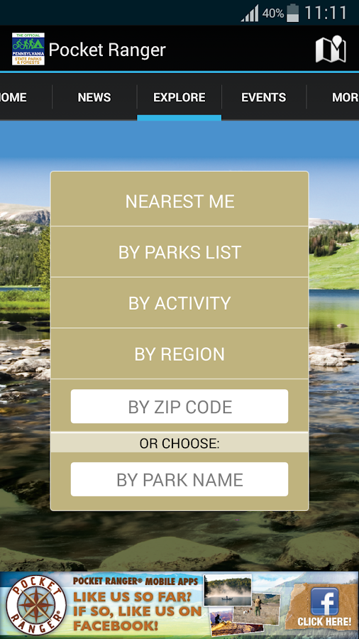    PA State Parks Guide- screenshot  