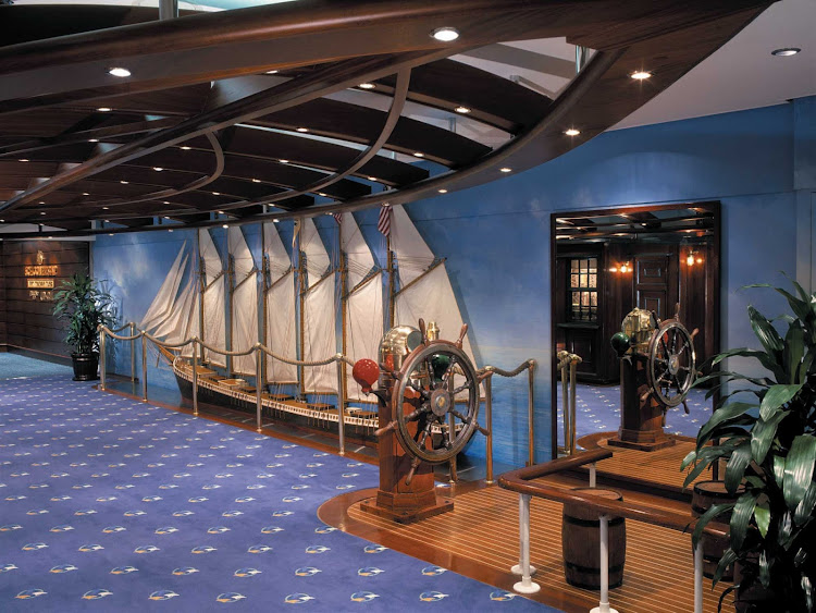 The nautically themed Schooner Bar is a favorite watering hole on Brilliance of the Seas.