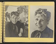 Portretten van een vrouw met krullen