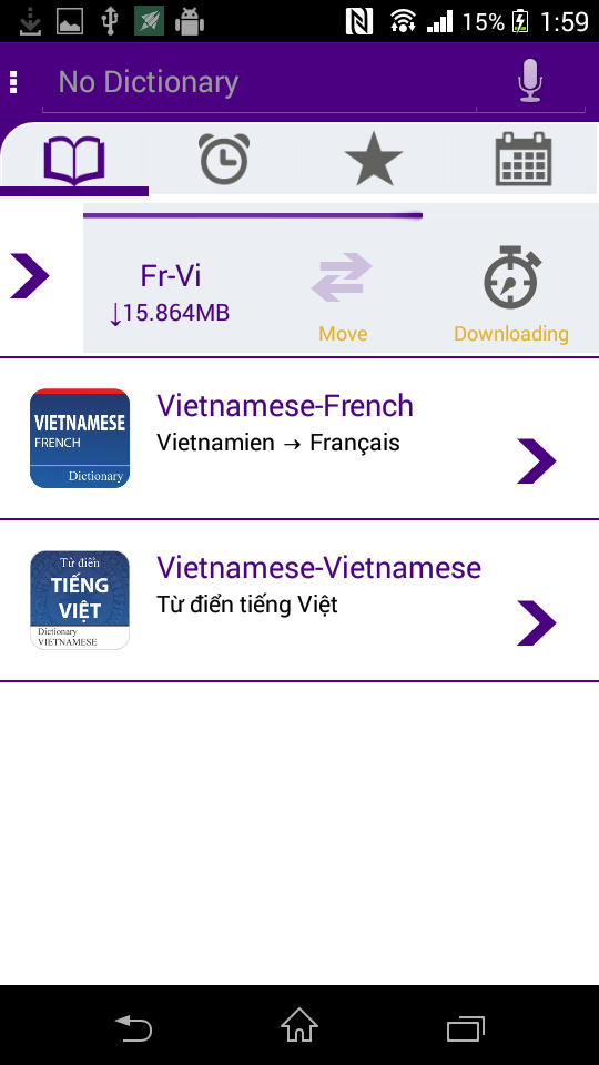 Android application Từ điển Pháp Việt Pro screenshort