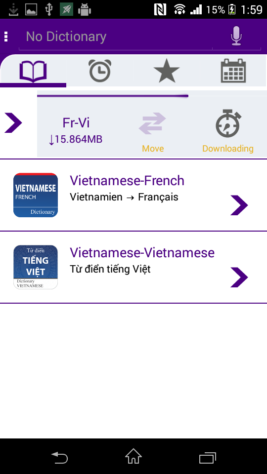 Từ điển Pháp Việt Pro Screen 1