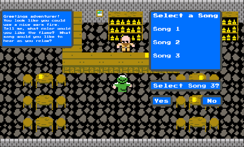 8-bit Holiday Yule Log Screen 2