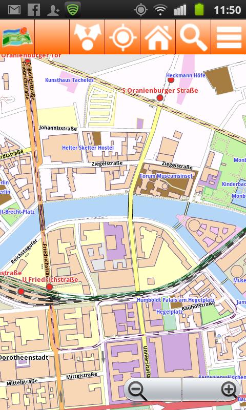 Berlin Offline mappa Map Screen 1