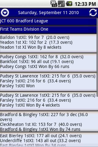 Android application Cricket Scores - TCS screenshort