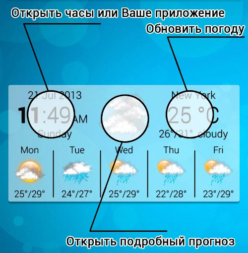 Android application Weather widget Free Version screenshort