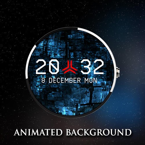 Android application Alien 3D Watch Face screenshort