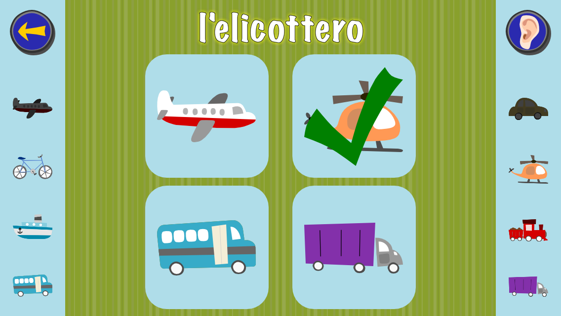 Android application Gus Learns Italian for Kids screenshort