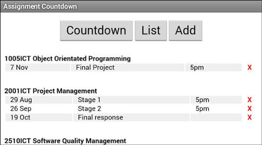 Assignment Countdown