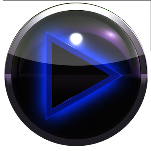 poweramp skin glow blue logo
