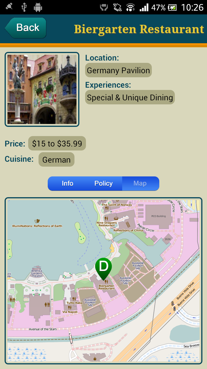 Offline Guide to Disney World Screen 3