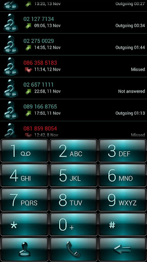 Dialer Gloss AquaGreen Theme