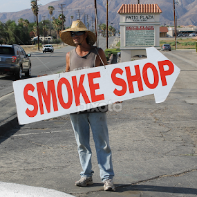 Sign HOLDER by Joel Ortiz - People Street & Candids