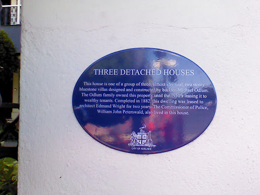 Three Detached Houses Plaque