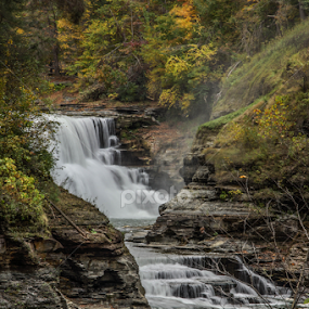 Little Falls by Tracy Riedel-Dorsch - Landscapes Waterscapes