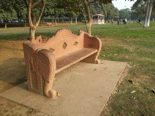 Carved Elephant Bench