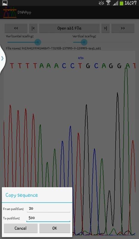   DNAApp: DNA sequence analyzer — ekrānuzņēmums 
