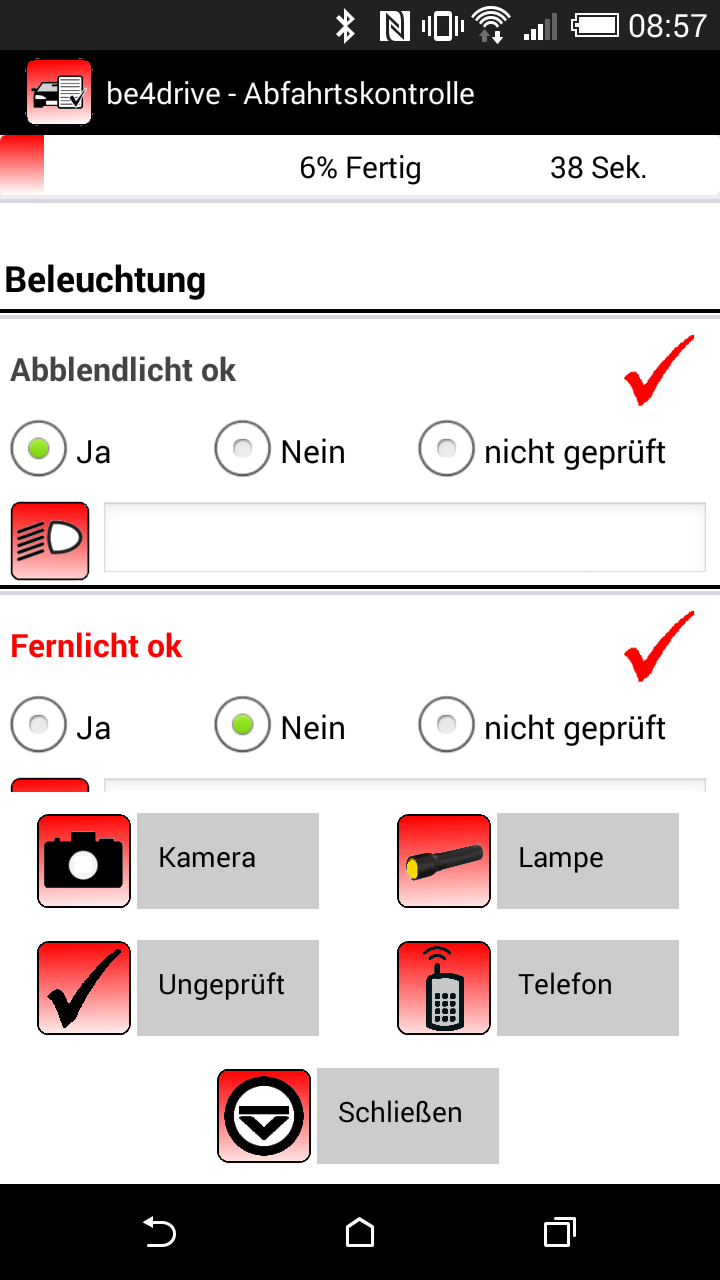 be4drive Abfahrtskontrolle Screen 3
