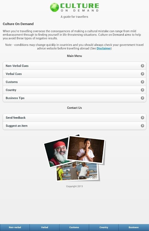 Android application Culture on Demand - Business screenshort