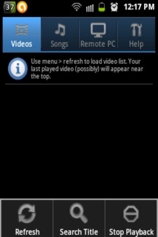 Android application Home Media Controller screenshort