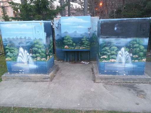 Water Fountain Junction Box Murals