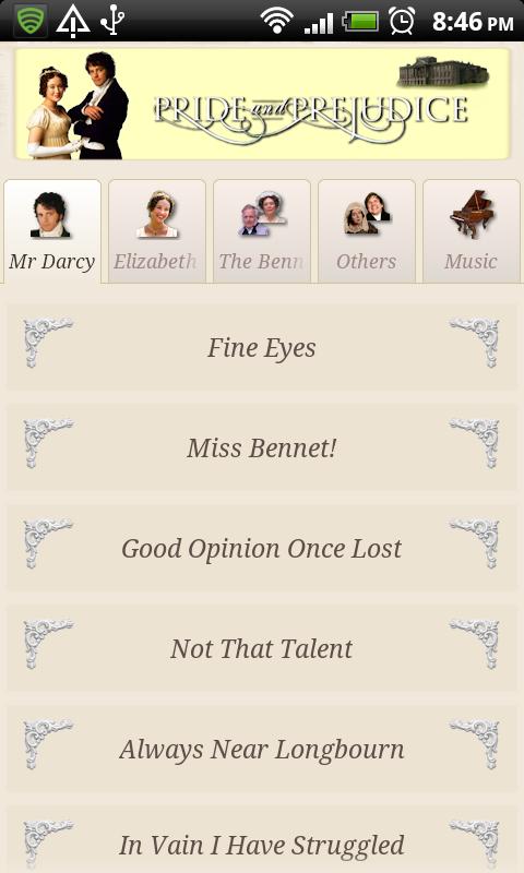 Android application Pride And Prejudice Soundboard screenshort