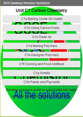 OCR GCSE Chemistry C1 Revision