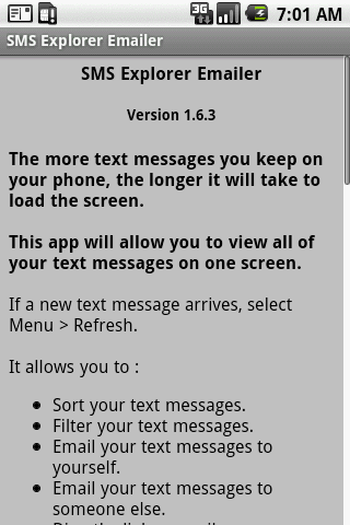 Text SMS Emailer Explorer 1.5