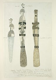 A Tswana or Kora knife with its sheath