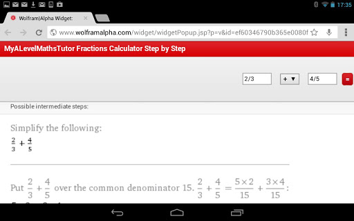 Fraction Calculator StepByStep