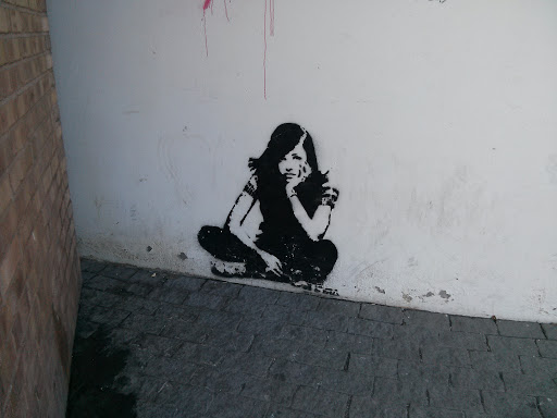 Sad Girl Street Art