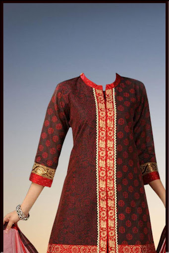 Woman Salwar Suit Photo Camera