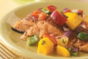 Salmon with Caribbean Salsa