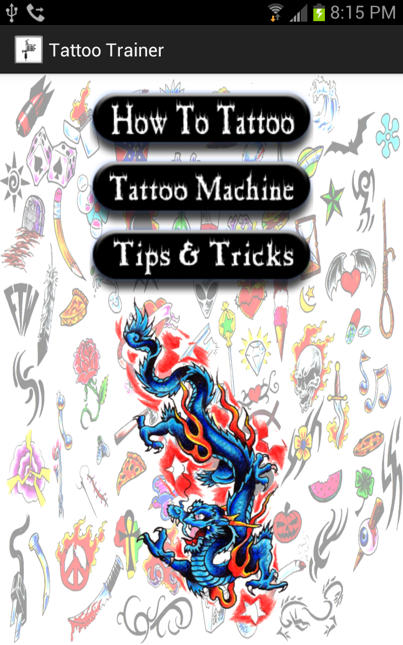 Android application Tattoo Trainer screenshort