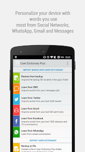 Free Download User Dictionary Plus APK for Android