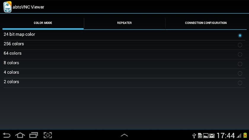 abtoVNC Viewer Screen 2