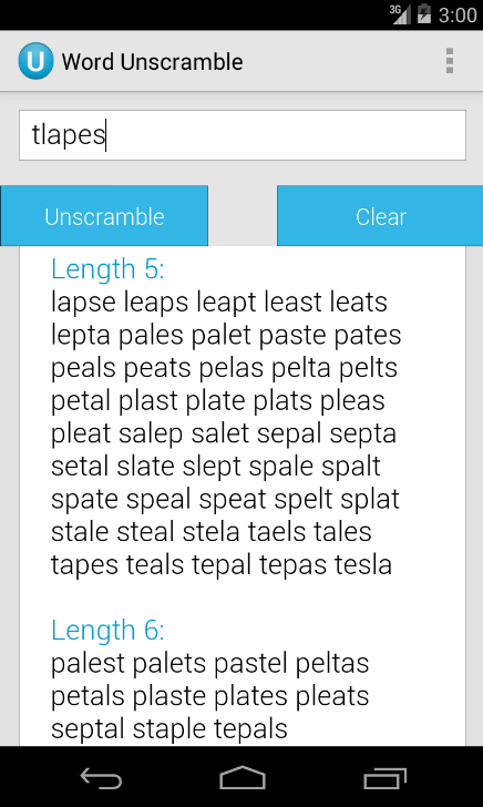 Word Unscramble - Android Apps on Google Play