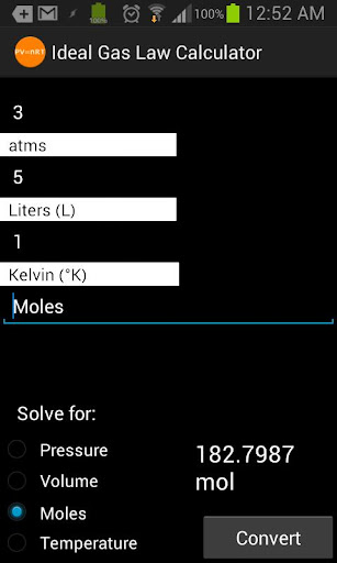 Ideal Gas Law Calculator