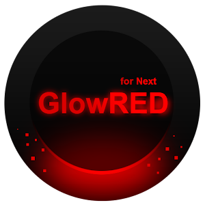 Next Launcher Theme GlowRed 1.3.9