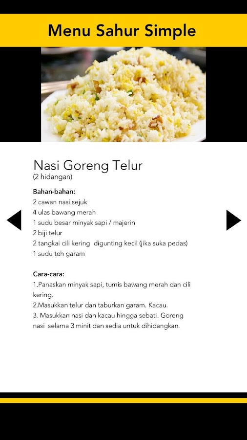 Menu Sahur Simple Screenshot