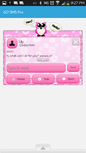 【免費個人化App】GO SMS - Darling Owl-APP點子