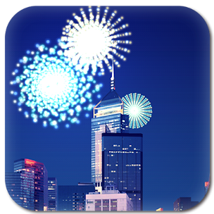 Fireworks in the city