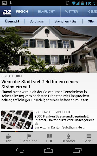 az Solothurner Zeitung Mobile