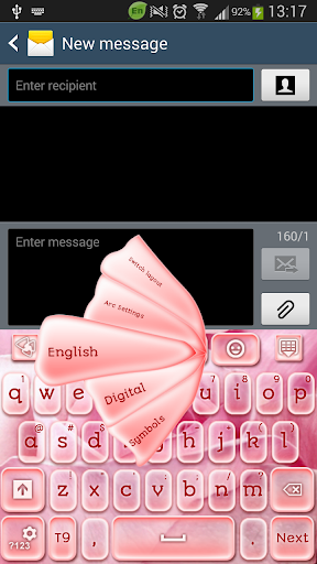 粉红玫瑰键盘