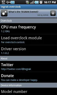 Tegrak Overclock Screenshot