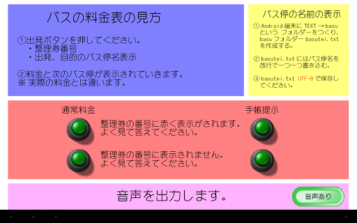 バスの料金表の見方